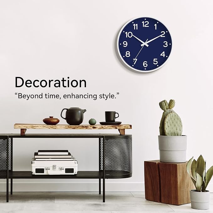 Roymnie Wall Clock, Silent Wall Clocks Battery Operated 8 Inch-Modern Non - Image 5