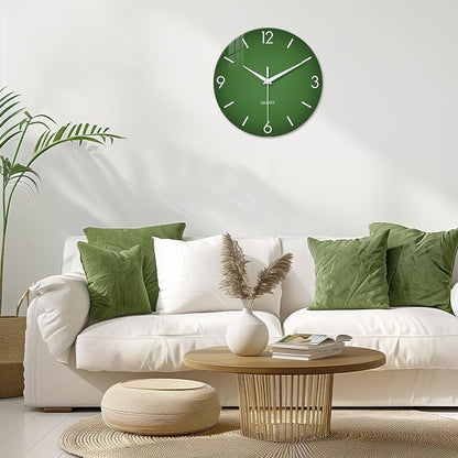 XFM Modern Simple Wall Clocks Battery Operated 20 Inch Large Green Analog Wall - Image 2