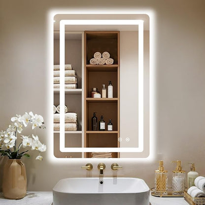 LED Bathroom Mirror, Smart Anti-Fog, Stepless Dimmable by LawadaMirror
