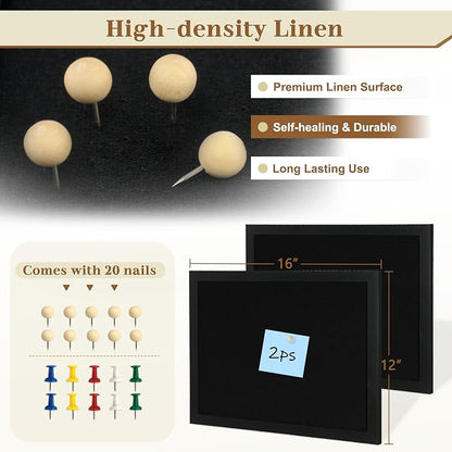 2-Pack Double-sided Black Cork Board - Image 3