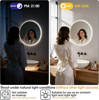 20 Inch Round LED Bathroom Mirror - Image 6