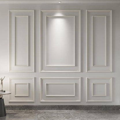 Art3d Premade Bilinear Frame Accent Molding Set, Pre-Cut Decorative Wainscoting by Art3d
