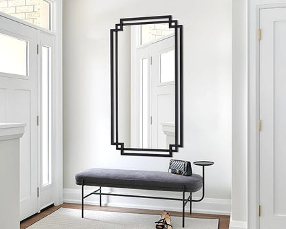 32" x 47" Large Wall Mirror for Living Room Decor, Horizontal/Vertical Hanging - Image 2