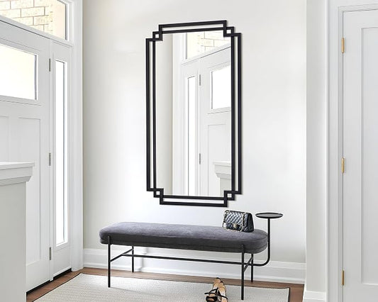 32" x 47" Large Wall Mirror for Living Room Decor, Horizontal/Vertical Hanging - Image 2