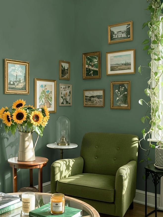 Dimoon 78.7''x17.7'' Green Peel and Stick Wallpaper Contact Paper Modern Self - Image 6