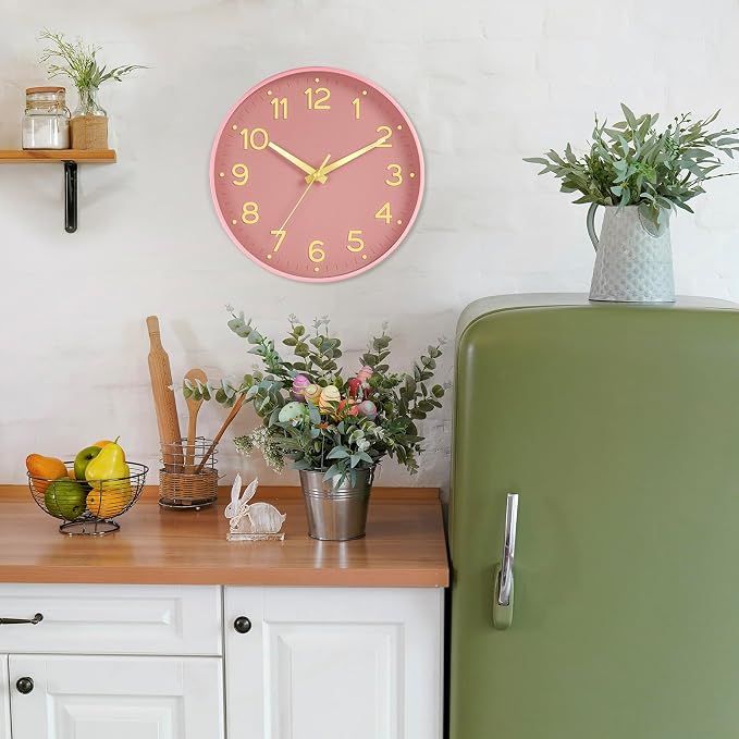 Roymnie Silent Wall Clocks Battery Operated 8 Inch-Modern Non Ticking Analog - Image 2