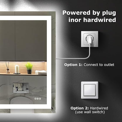 Hivone 40X36 LED Bathroom Mirror - Image 4