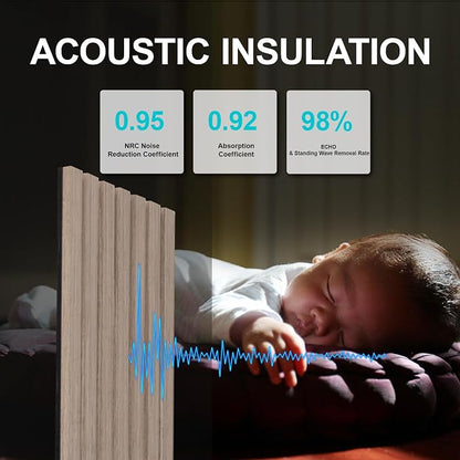 Yuzzy 4 Pack Wood Panels for Wall, 94.5" x 11" Acoustic Wood Slat Wall Panel - Image 5