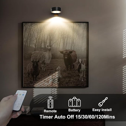 6-Pack Battery Operated Picture Light Magnetic Painting Light - Image 4