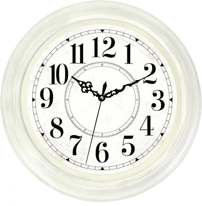 Vintage Wall Clock 16 Inch Quartz Silent Non-Ticking Analog Clock Battery by Comfytune