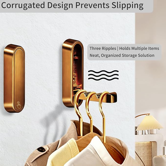 2PCS Foldable Wall Hooks, Flip Down Design - Image 3