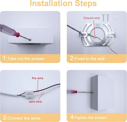 KICAAO LED Wall Sconces Set of Two, 12W Modern Wall Lamp, Hardwired Aluminum - Image 7