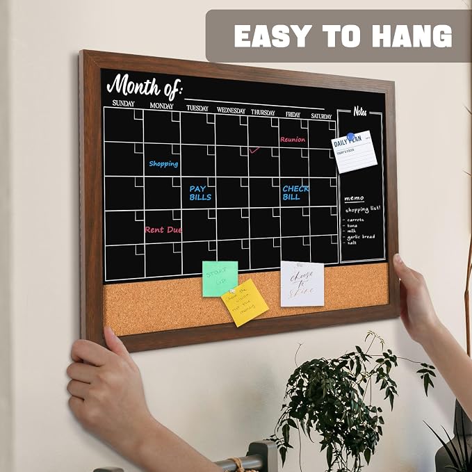 4 THOUGHT Chalkboard Calendar Corkboard Combo - Image 4