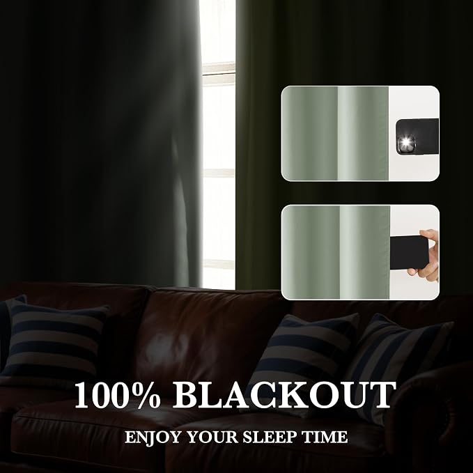 RYB HOME 100% Blackout RV Camper Curtains, Thermal Insulated Total Room - Image 5