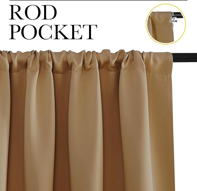 NICETOWN Kitchen Curtains, Short Blackout Curtains & Drapes, Thermal Insulated - Image 2