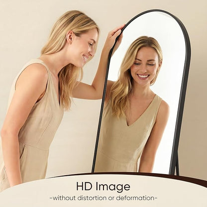 Antok 71" x28” Arched Full Length Floor Mirror, Free Standing/Wall Mount/Leaning - Image 6