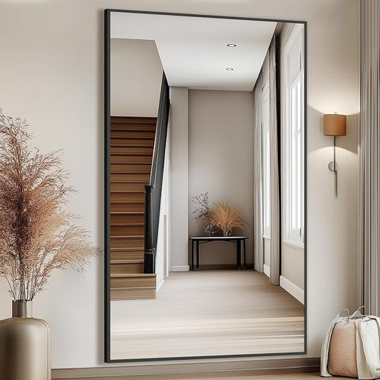 Oversized Standing Mirror Full Length, Hanging or Wall Mounted, Tempered Glass - Image 2