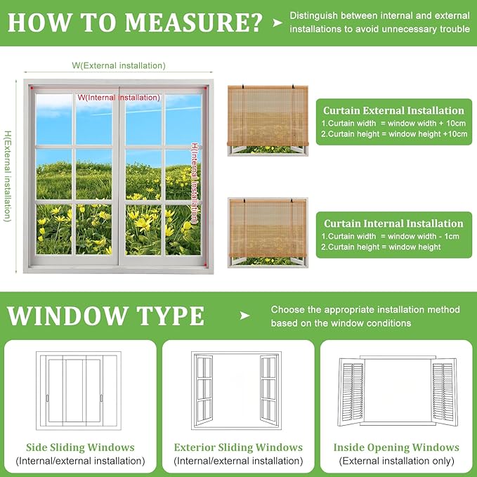 Bamboo Blinds 48x48 inch Bamboo Roman Shades - Image 6