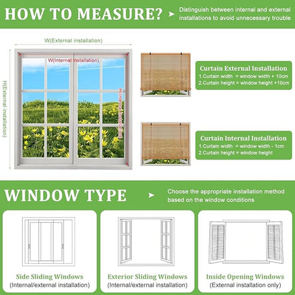 Bamboo Blinds 48x48 inch Bamboo Roman Shades - Image 6