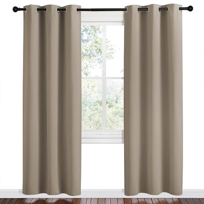 NICETOWN Taupe Room Darkening Curtains - Image 2