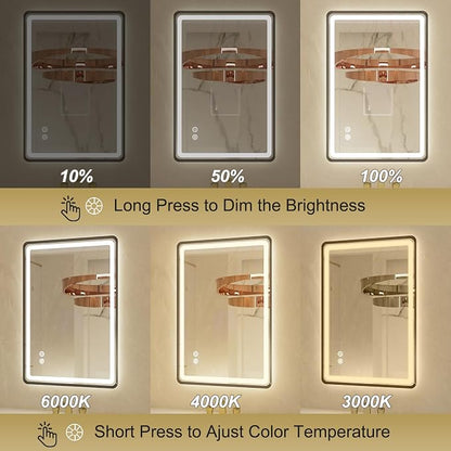 20"x 28" LED Bathroom Mirror - Image 2