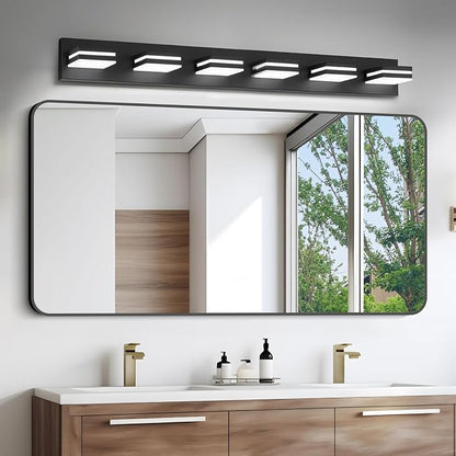 IZORRO LED Modern Bathroom Lights Fixtures, Matte Black Acrylic Wall Lighting - Image 6