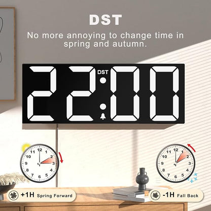 JALL 22'' Large Digital Wall Clock, Big LED Number Dispaly, Night Light - Image 4