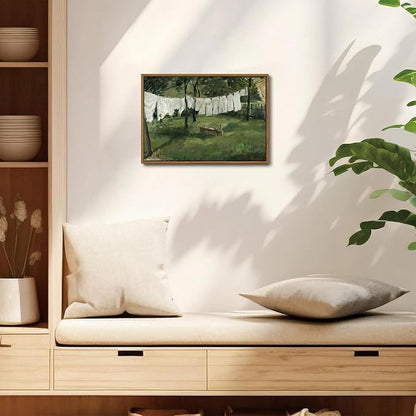 OIQArtOIQ Vintage Landscape Canvas Wall Art Framed Natural Scenery Painting - Image 5