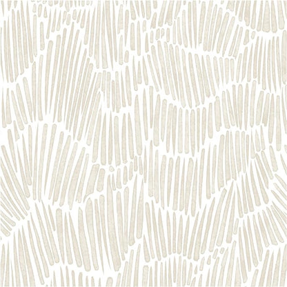 Theper Beige Wallpaper 17.3"×197" Modern Striped Peel and Stick Wallpaper Vinyl by Theper