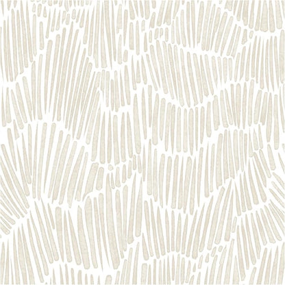 Theper Beige Peel and Stick Wallpaper Boho 17.3"×118" Modern Striped Removable by Theper