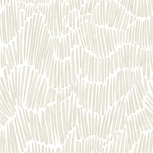 Theper Beige Modern Striped Peel and Stick Wallpaper Boho 17.3"×590" Self by Theper