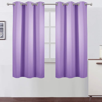 LEMOMO Lavender Blackout Curtains 38 x 63 Inch Length/Set of 2 Curtain by Lemomo