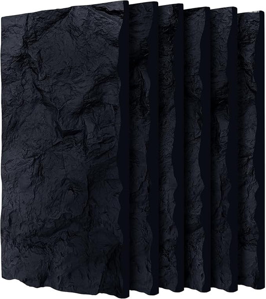 3D Faux Stone Wall Panels, Lightweight & Waterproof Accent Marble Rock Skin by Gahowlen