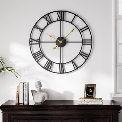 Cuspin 20 Inch Wall Clock Large Clock Battery Operated - Image 2