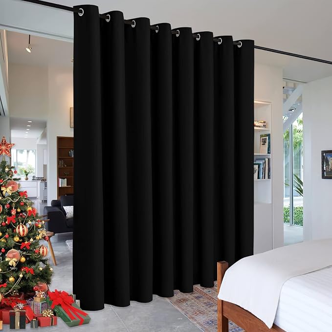 RYB HOME Extra Wide Long Curtain Privacy Office Space Divider Wall Panel by RYBHOME