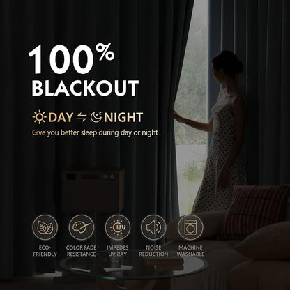 FMFUNCTEX 100% Blackout Curtains - Image 3