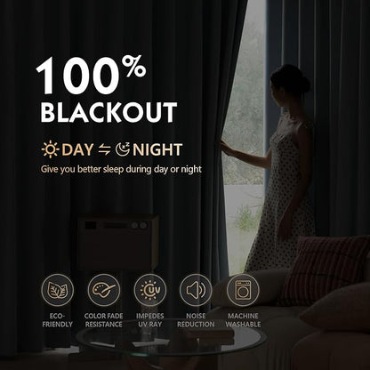 FMFUNCTEX 100% Blackout Curtains - Image 3
