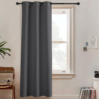 RYB HOME Grey Curtains Blackout Room Divider Screen Privacy Wall Divider by RYBHOME
