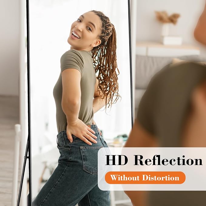 Sweetcrispy 58"x19" Full Length Mirror, Leaning or Standing Full Body Mirror - Image 3