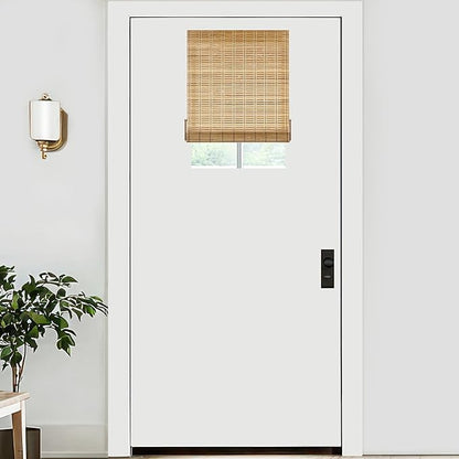 LazBlinds No Tools No Drill Bamboo Roller Shades, Cordless Bamboo Blinds by LazBlinds