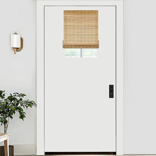 LazBlinds No Tools No Drill Bamboo Roller Shades, Cordless Bamboo Blinds by LazBlinds