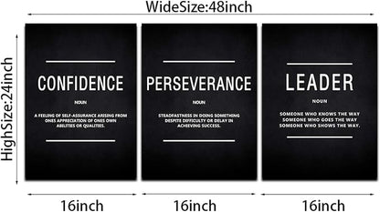 HUADO Motivational Canvas Wall Art, Leader Confidence Perseverance Office Wall - Image 6