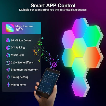 OJQ 8 Pack Hexagon Lights Wall RGB Panel - Image 2