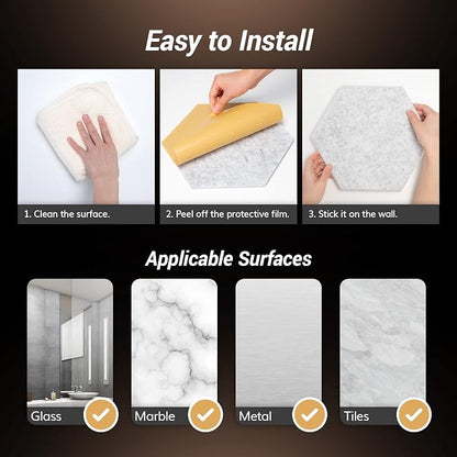 12 Pack Hexagon Acoustic Panels, TONOR 12"x 10"x 0.4" Self-adhesive Sound Proof - Image 7