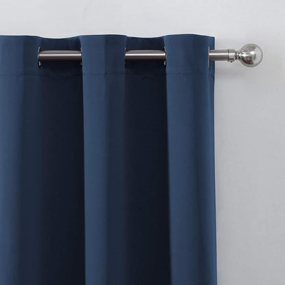 LEMOMO Navy Blue Thermal Blackout Curtains/38 x 63 Inch/Set of 2 Panels Room - Image 7