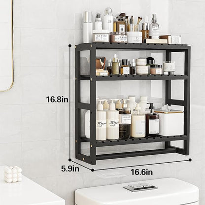 Galood Over The Toilet Storage Bathroom Shelves Wall Mounted 3 Tier Space Saver - Image 2
