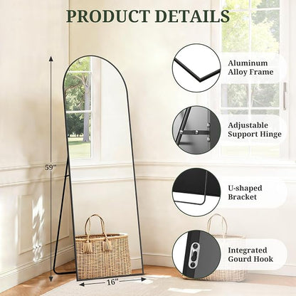 Mirror Full Length 59"x16" Full Body Floor Mirror - Image 4