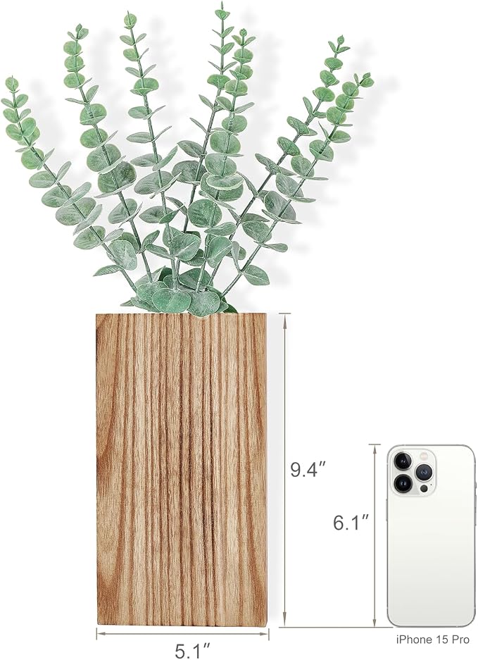 Dahey 2 Pack Wood Wall Planter Vase - Image 4