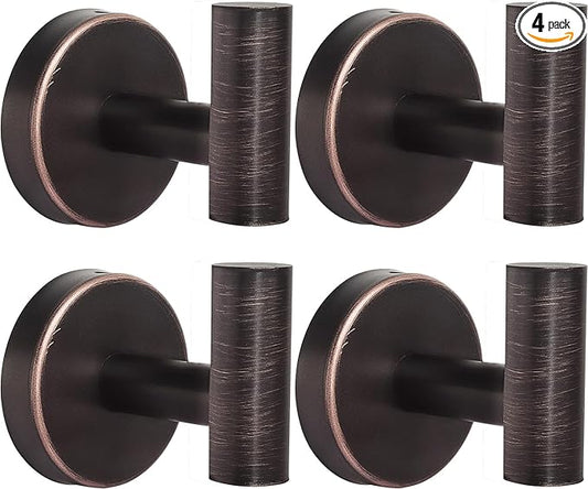 Kruodop Towel Hooks for Bathroom, 4 Packs Wall Mount Towel Holder, Stainless by Kruodop