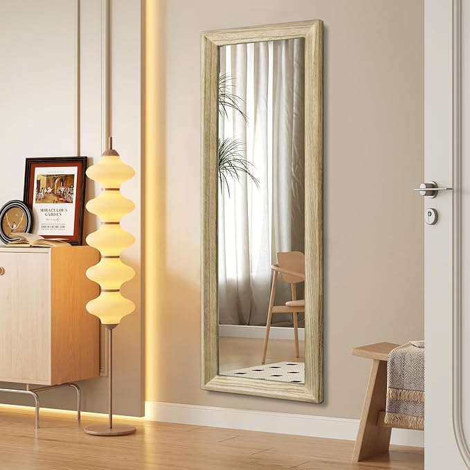 AAZZKANG Full Length Door Mirror Wooden Frame Large Mirrors - Image 4